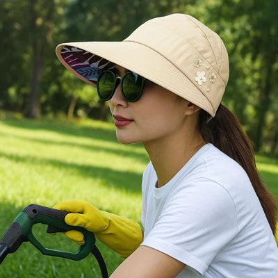 SunGuard | Wide‑Brim UPF Sun Hat – Adjustable Draw‑Cord – Lightweight Breathable Fabric – Summer UV Protection for Beach & Garden
