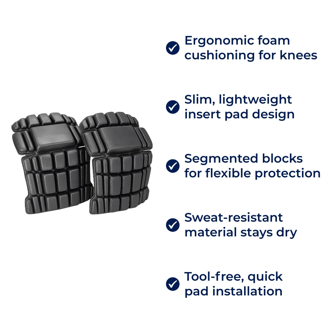 TradeKnee | Work Knee Pads – Foam-Cushion Comfort – Slim-Profile Insert – Alleviates Pressure & Improves Mobility for Tradesmen on the Job