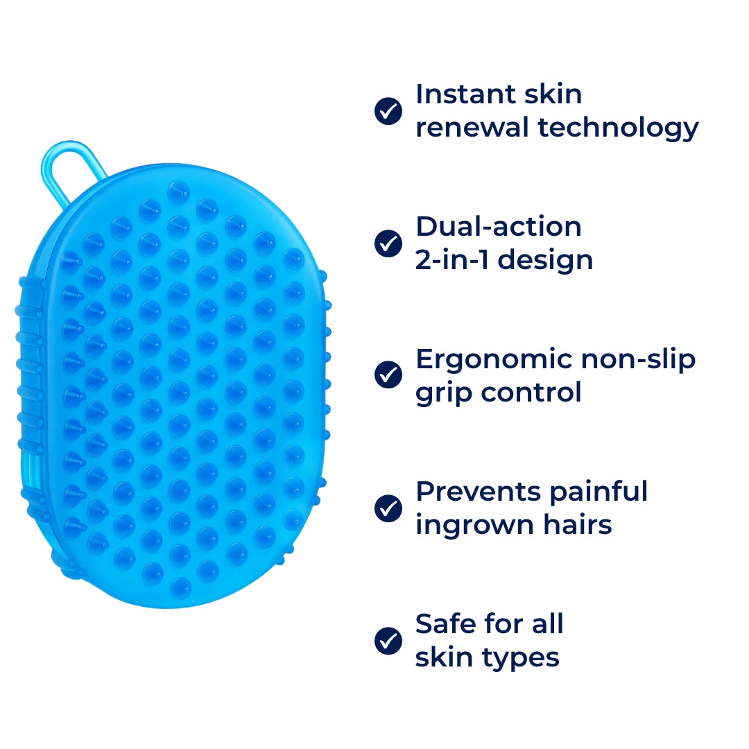 SmoothSkin | Body Exfoliating Glove – Deep Exfoliation – Durable Silicone – Removes Dead Skin – Reveals Silky Soft Healthy Glowing Skin