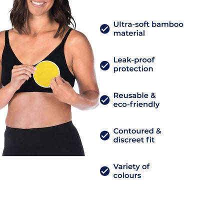 MumLeaf | Reusable Nursing Pads – Leak‑Proof – Comfortable to Wear -  Bamboo Soft – Breastfeeding Mums