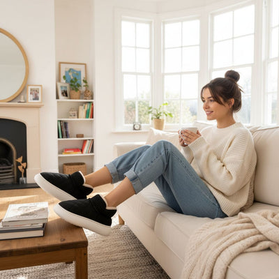 CozyStep | Plush Slipper Shoes – Non-Slip Grip – Thick Cushioned Sole – Indoor Comfort – Warm Supportive Fit for Cosy Relaxing Evenings