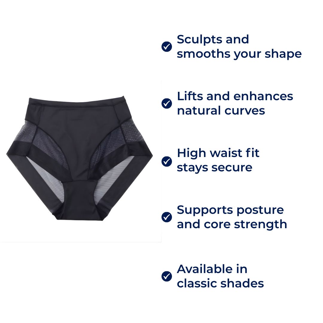 CurveConfidence | High-Waist Tummy Control Panties – Butt-Lift Support – Breathable Soft Fabric – Smooth Silhouette & All-Day Comfort