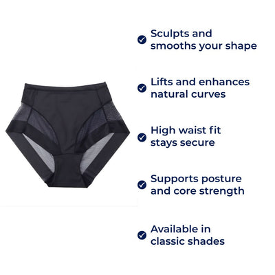 CurveConfidence | High-Waist Tummy Control Panties – Butt-Lift Support – Breathable Soft Fabric – Smooth Silhouette & All-Day Comfort