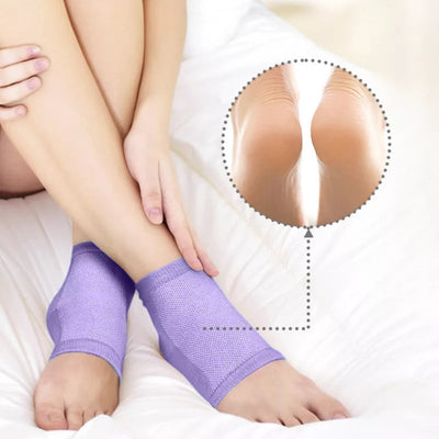 HeelEase | Gel Heel Repair Socks – Moisturising Gel Lining – Cushioned Open-Toe – Softens Cracked Heels Overnight – For Foot Relief Comfort