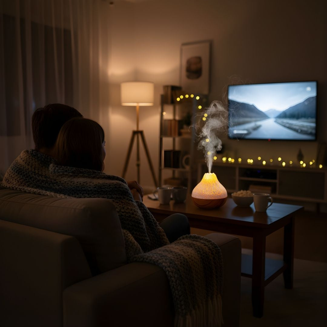 CalmMist | Humidifier and Essential Oil Diffuser – Quiet Ultra-Fine Mist – 300 ml Water Tank – Relieves Dry Skin – Enhances Sleep Quality