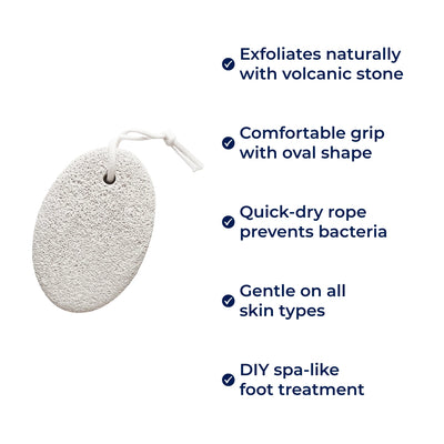 SmoothStep | Foot Pumice Stone Callus Remover – Hard Skin Relief – Natural Volcanic Rock – Smooth Cracked Heels Fast with Home Pedicure