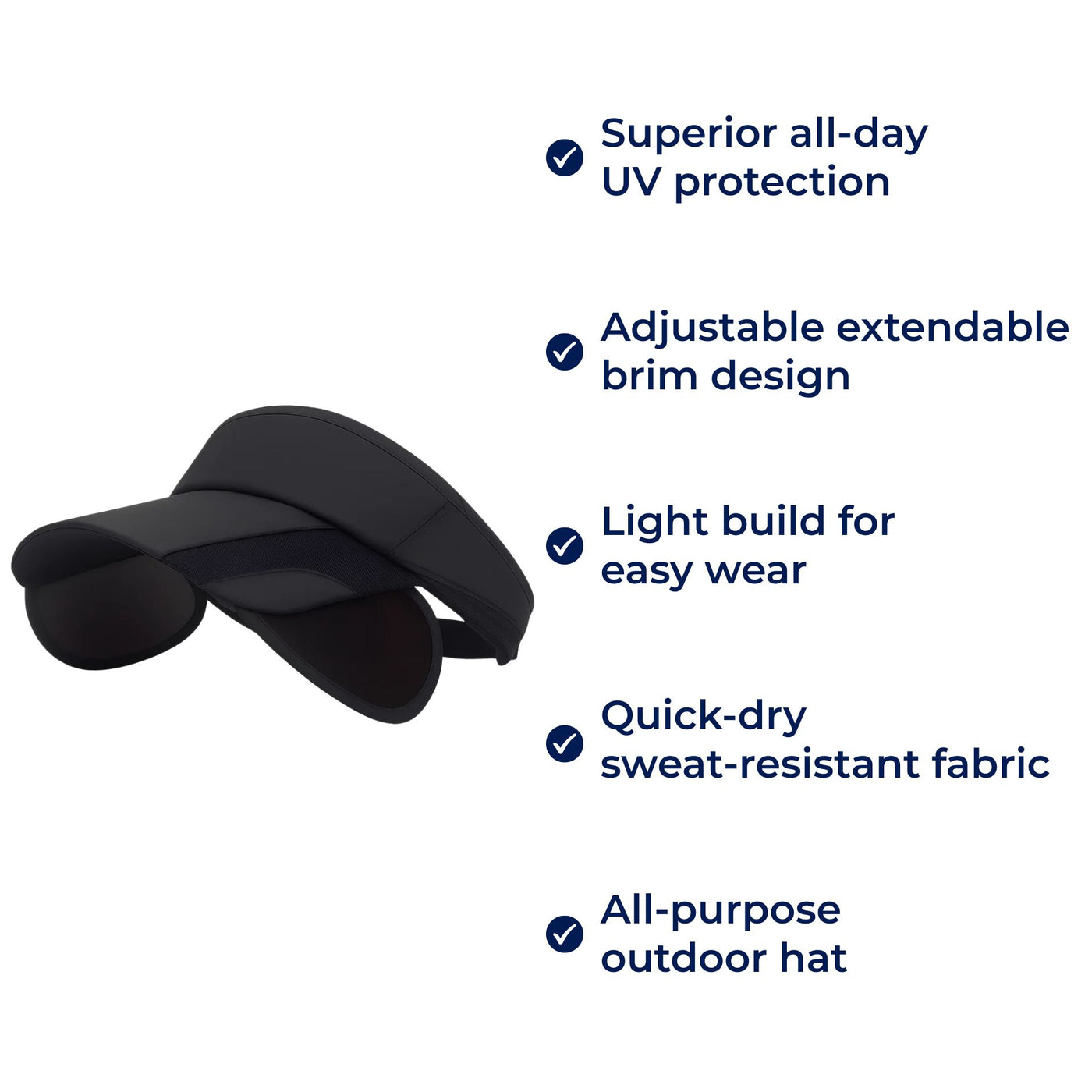 SunGuard | Sun Protection Visor Hat – Extendable Brim – Breathable Mesh – Lightweight UV Shield for Outdoor Walking & Beach Comfort