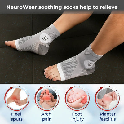 Neurowear | Neuropathy Compression Socks – Graduated 20–31 mmHg – Breathable Toeless Design – All‑Day Relief for Swollen Feet
