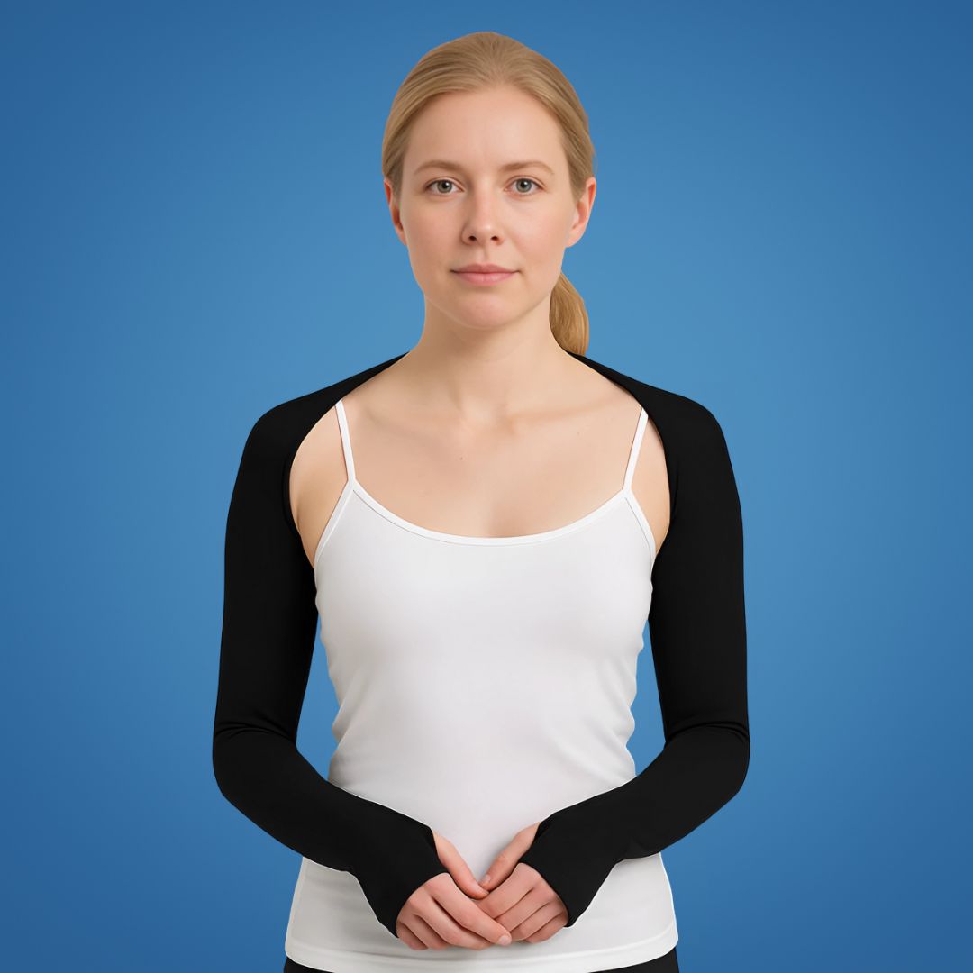 ShadeEase | Sun-Protection Shawl Arm Sleeves – UPF 50+ Coverage – Lightweight Stretch Fabric – Driving & Outdoor Use