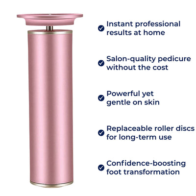 SmoothStep | Electric Foot File Callus Remover – Hard Skin Removal – Waterproof Rechargeable – Restores Soft Smooth Feet Instantly