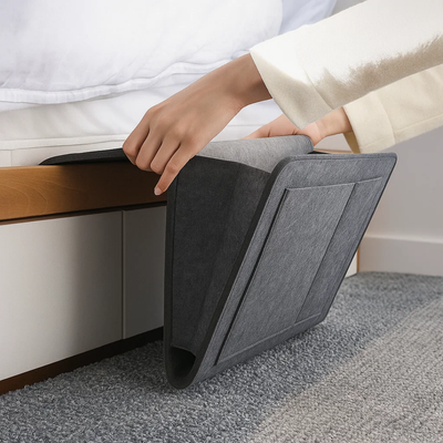 BedEase | Bedside Organiser Caddy – Essentials Within Reach – Thick Felt Durable Material – Save Space Stay Organised & Enjoy Nighttime Comfort