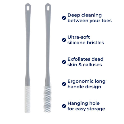 ToeFresh | Between Toe Cleaning Brush – Deep Dirt And Dead Skin Removal – Soft Silicone Bristles – Sensitive Feet And Daily Hygiene