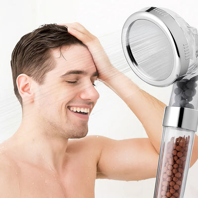 AquaBoost | High‑Pressure Handheld Shower Head – Pressure‑Boost Spray – Low‑Pressure