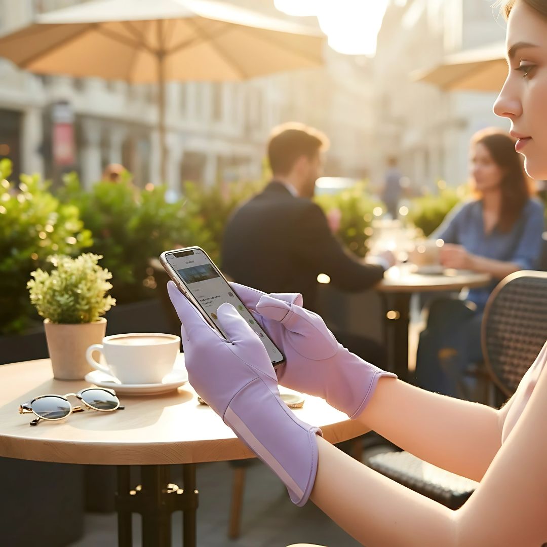 SunGuard | UV Protection Gloves – Breathable Cooling Fabric – Open Finger Touchscreen – Lightweight Comfort – Outdoor Driving & Cycling