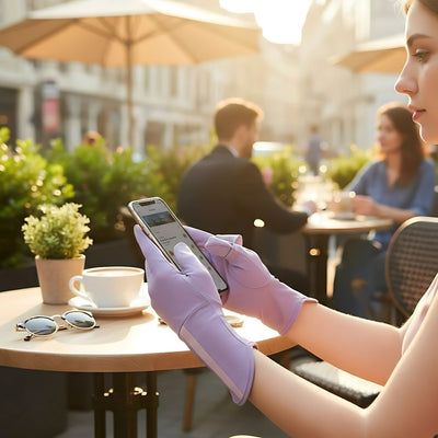 SunGuard | UV Protection Gloves – Breathable Cooling Fabric – Open Finger Touchscreen – Lightweight Comfort – Outdoor Driving & Cycling