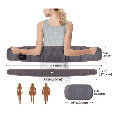 ThermaRelief Heated Belt for Back Pain | Red Light Therapy - Adjustable Belt - Relieves Back Pain - Relieves Muscle Tension - Improves Circulation