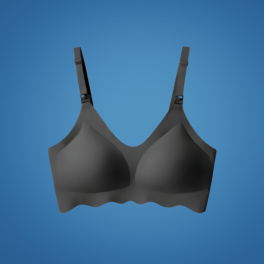 MumEase | Wireless Nursing Bra – One-Hand Snap Access – Ultra-Thin Breathable Support – All-Day Comfort for Breastfeeding Mums