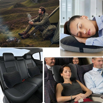 TravelEase | Travel Neck Pillow – Ergonomic Neck Support – Inflatable & Lightweight – Eases Neck Pain – Compact for Flights & Train