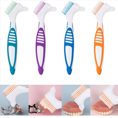 DentureEase | Denture Cleaning Brush – Soft Bristle Dual-Head – Anti-Slip Handle – Scratch-Free Cleaning – Fresh Breath for Seniors