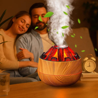FlameMist | Essential Oil Diffuser – Flame LED – Two Mist Modes – Quiet USB Design – Home Relaxation