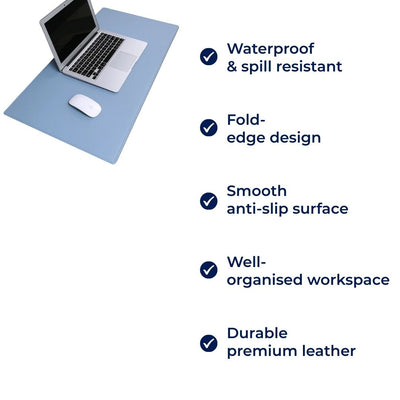 Deskguard | Desk Mat – Waterproof Fold-Edge – Spill Resistance - Well-Organised Workspace - Smooth Anti-Slip Surface for Home and Office