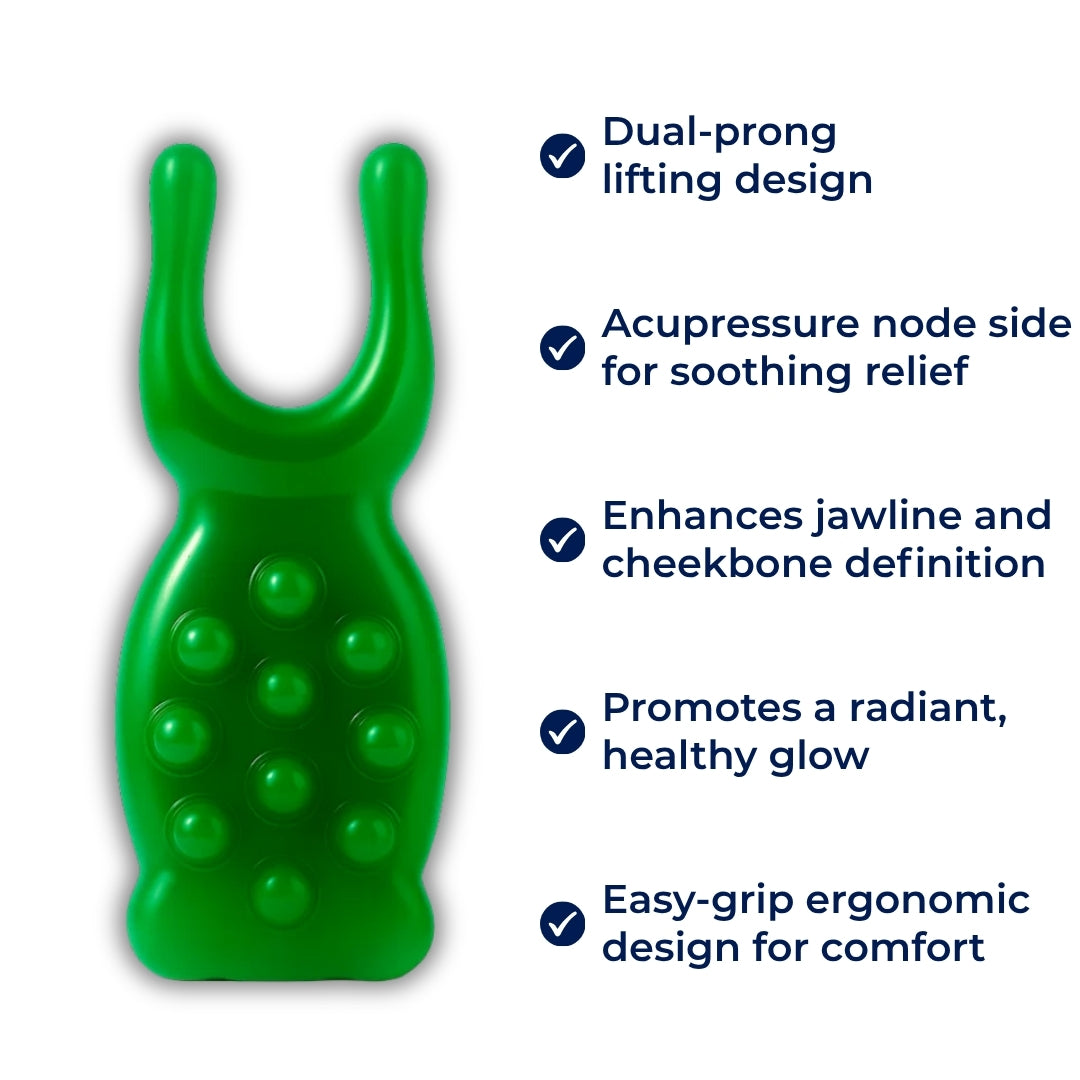 LiftAura | Gua Sha Face Lifting Tool – Jawline & Cheek Contour – Smooth Resin Design – De-Puffing Relief – Radiant Skin – At-Home Sculpting