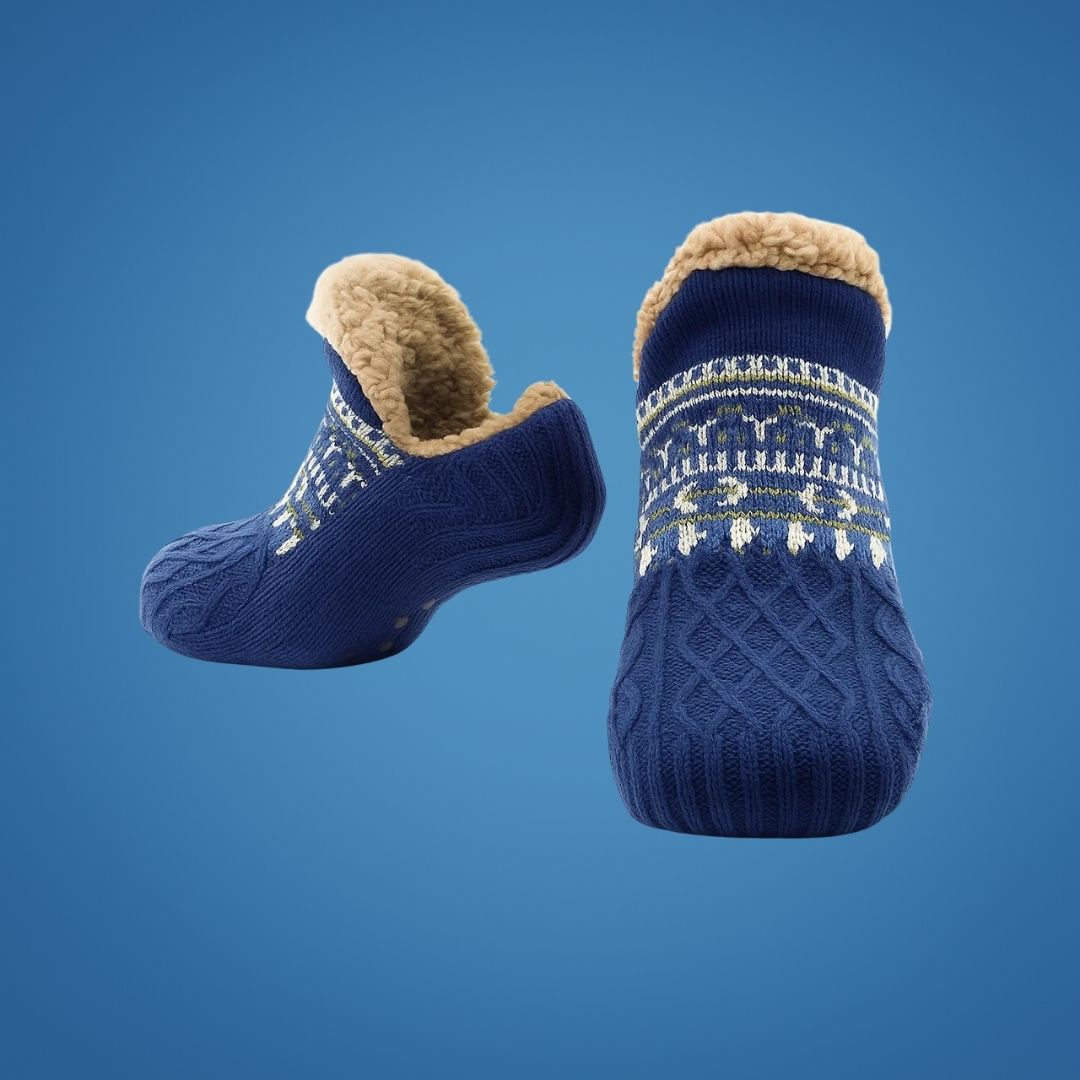 CosyNest | Thermal Slipper Socks – Fleece Lined – Non-Slip Grip – Stay Warm and Steady – Ultimate Comfort and Safety for Cold Floors