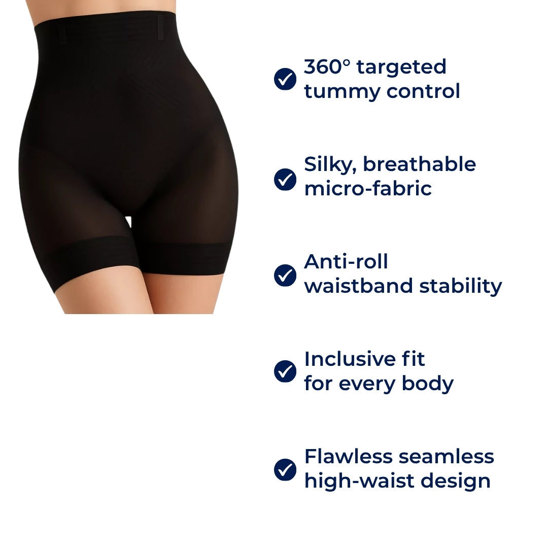 SmoothCurve | Tummy Control Panties – High-Waisted Body Shaping Shorts – Silky Breathable Fabric – Slimming Comfort for Everyday Confidence