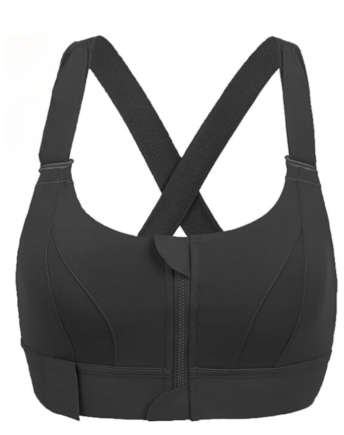 Sports bra with adjustable velcro straps sales