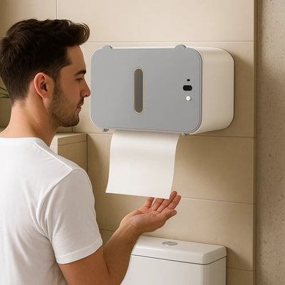 CleanGuard | Touch‑Free Toilet Roll Dispenser – Sensor‑Activated – Auto‑Fold Cut – For Busy Washrooms