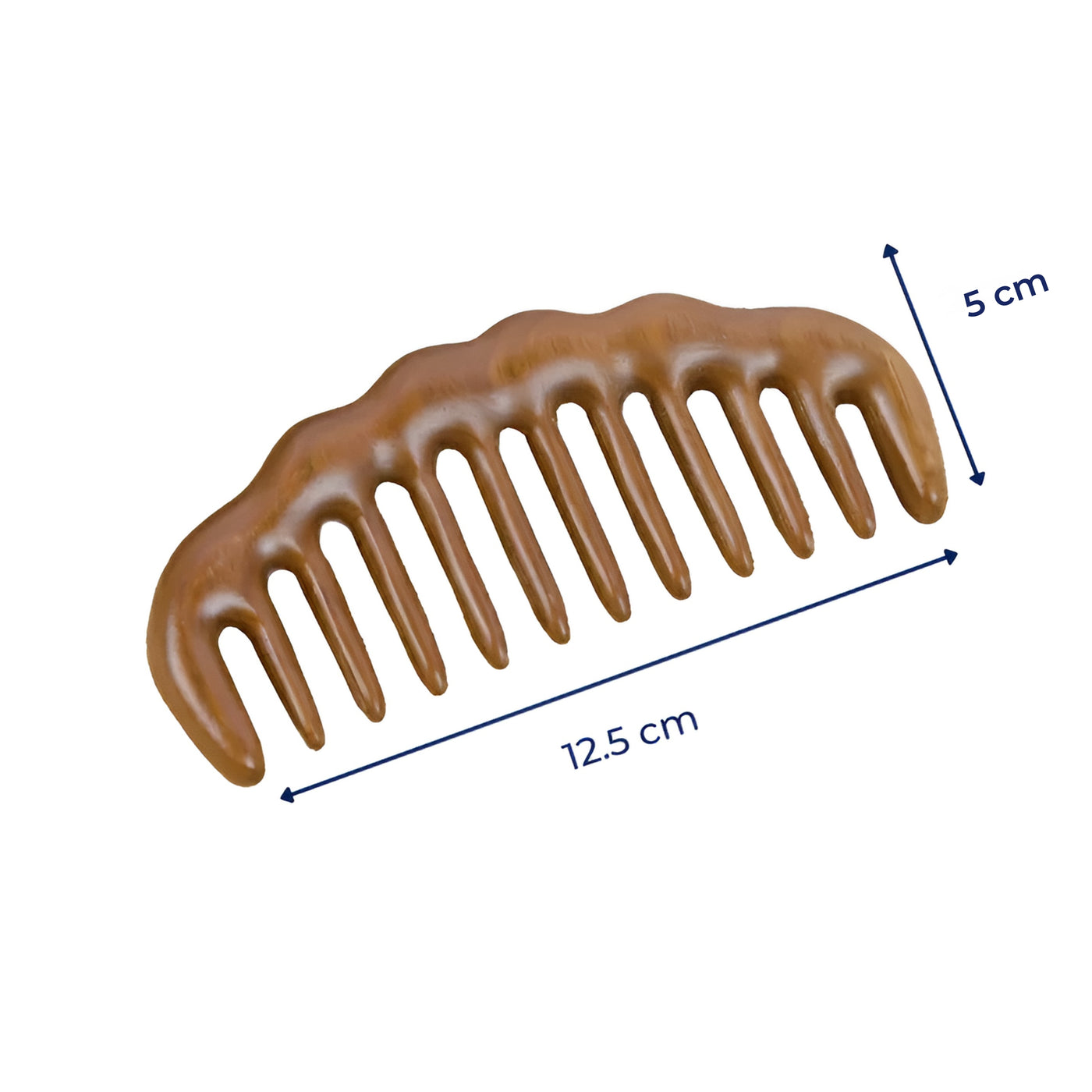 SandalSilk | Wooden Wide-Tooth Hair Comb – Breakage-Free Detangling – Golden Sandalwood – Anti-Static – Gentle Scalp Massage – Healthy Shine