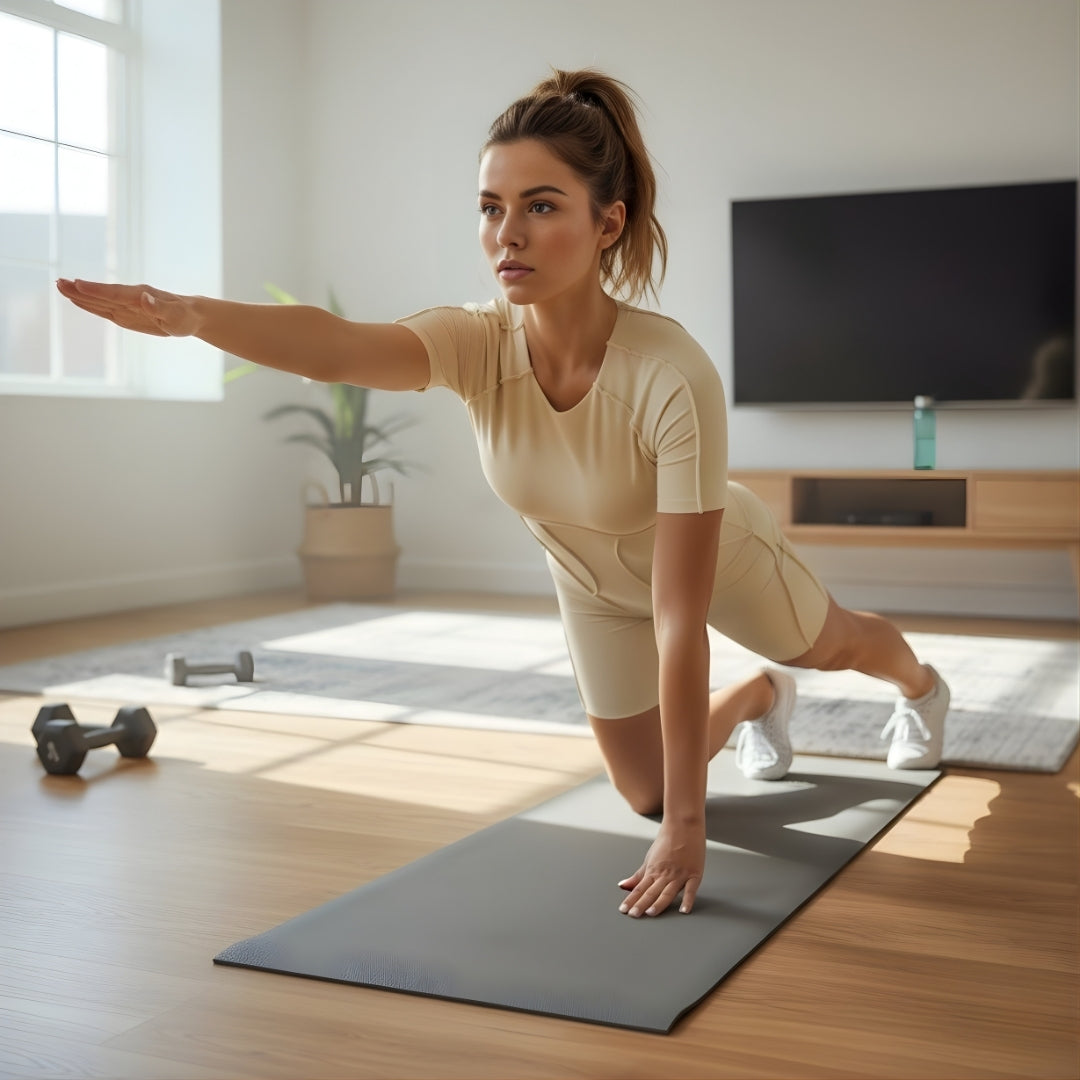 FitFlair | Women’s Workout Jumpsuit – Breathable Backless One-Piece – Stretch Fit Boosts Comfort Confidence Freedom for Gym & Athleisure