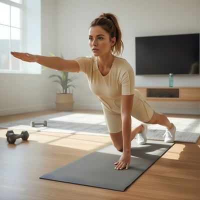 FitFlair | Women’s Workout Jumpsuit – Breathable Backless One-Piece – Stretch Fit Boosts Comfort Confidence Freedom for Gym & Athleisure