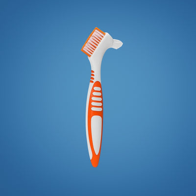 DentureEase | Denture Cleaning Brush – Soft Bristle Dual-Head – Anti-Slip Handle – Scratch-Free Cleaning – Fresh Breath for Seniors