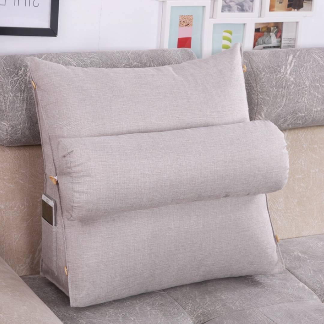 LoungeEase | Backrest Pillow for Reading and TV - Lumbar Support Adjustable Bed Pillow - Comfort Posture - Versatile Use Pillow