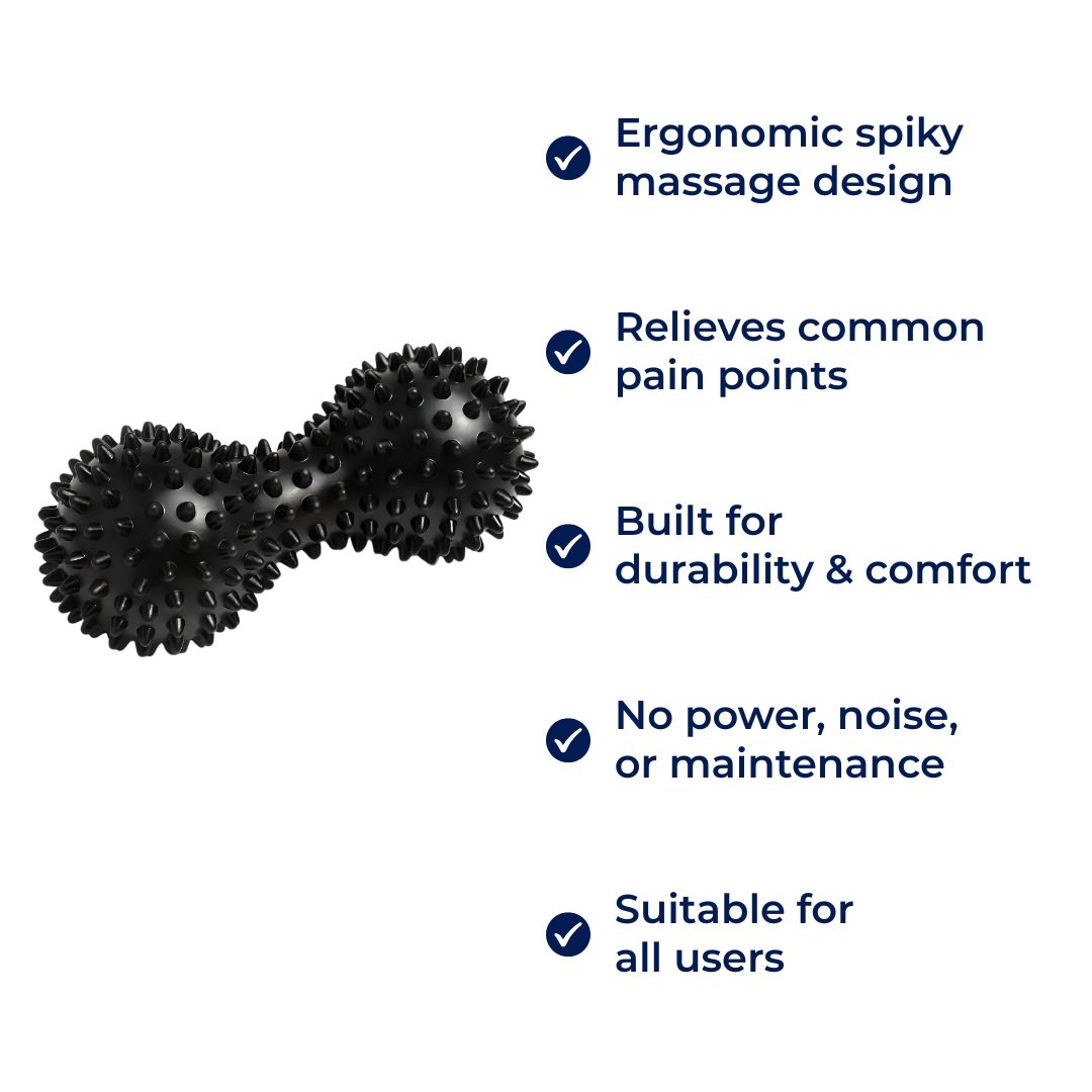 FlexiRelief | Peanut Massage Roller – Deep Tissue Muscle Relief – Firm Spiky Dual-Ball Design – Faster Recovery for Active Lifestyle