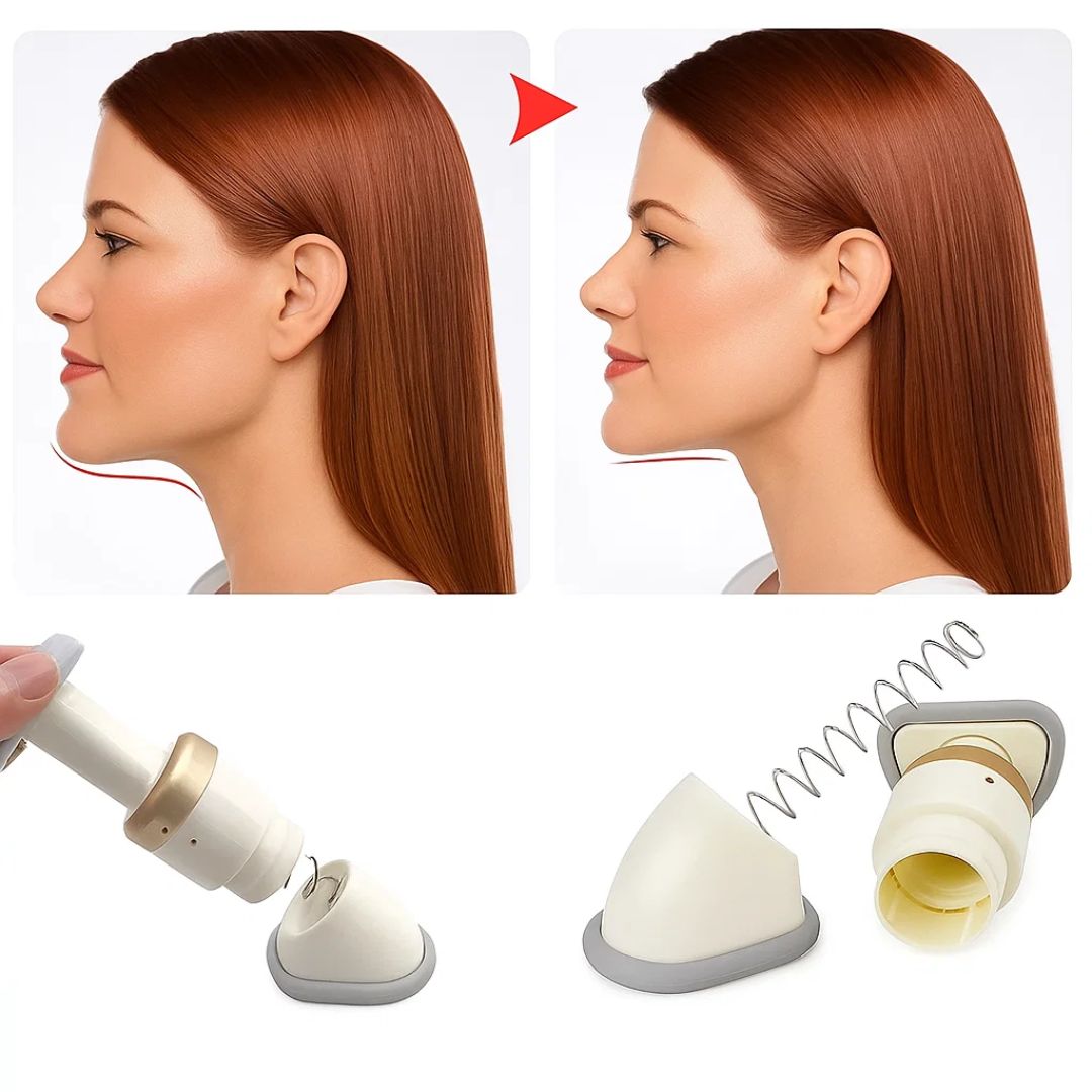 JawDefine | Neckline Slimmer – Double Chin Remover – Coil Resistance – Lightweight – Home Facial Exercise