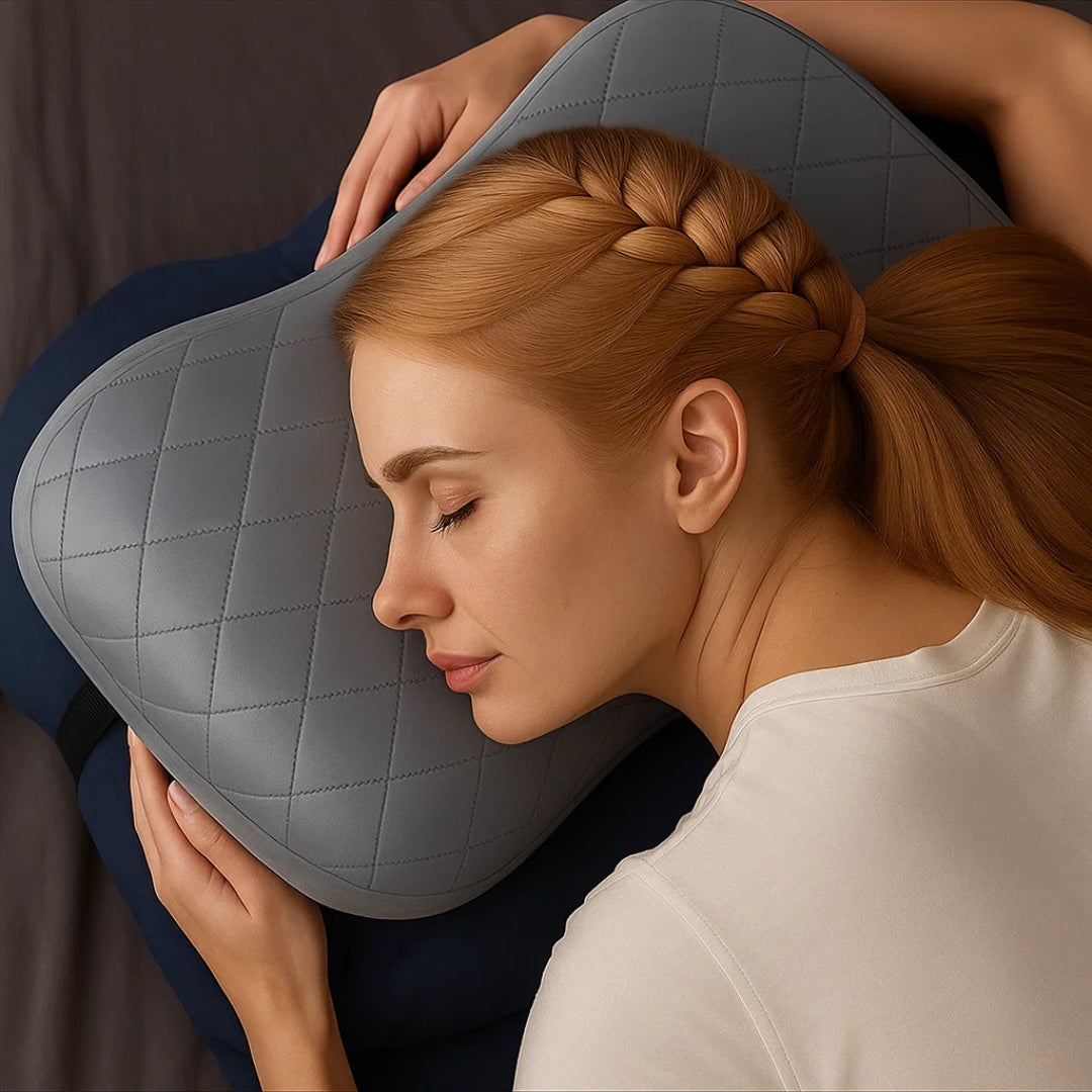 TravelEase | Travel Neck Pillow – Ergonomic Neck Support – Inflatable & Lightweight – Eases Neck Pain – Compact for Flights & Train