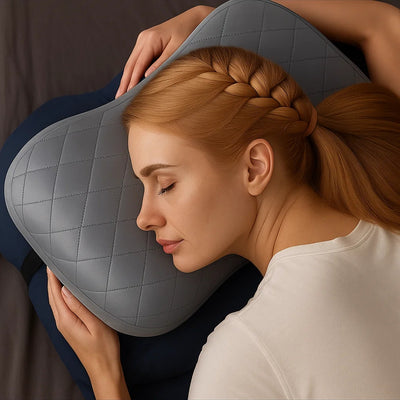 TravelEase | Travel Neck Pillow – Ergonomic Neck Support – Inflatable & Lightweight – Eases Neck Pain – Compact for Flights & Train