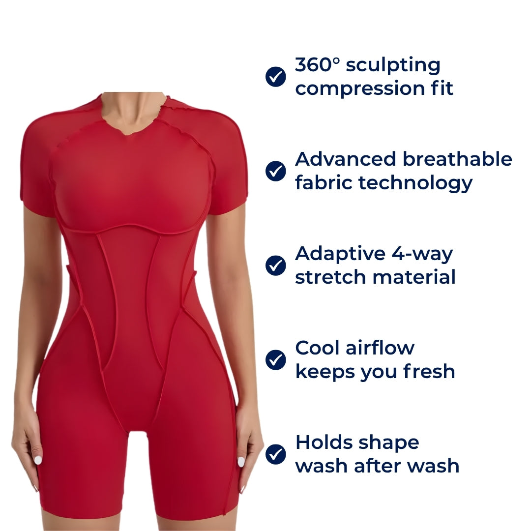 FitFlair | Women’s Workout Jumpsuit – Breathable Backless One-Piece – Stretch Fit Boosts Comfort Confidence Freedom for Gym & Athleisure