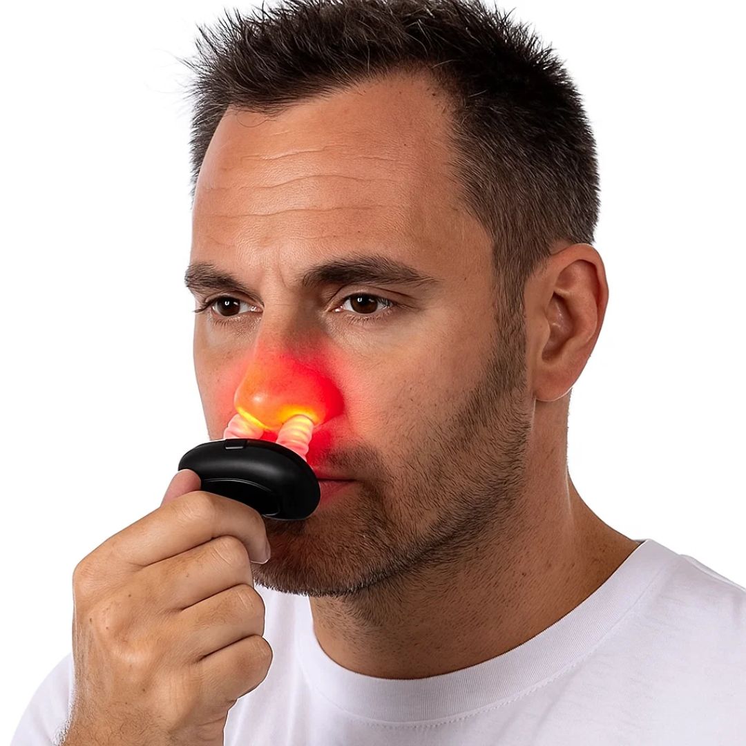 Nasorelief | Nasal Red Light Therapy Device – Fast Congestion Relief – Flexible Silicone Nasal Tubes – Hay Fever Sufferers