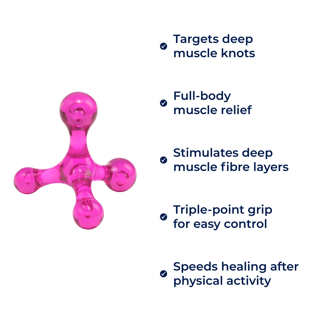 MuscleEase | Trigger Point Massage Ball – Deep Tissue Pain Relief – Compact Handheld – Relieves Knots & Tension in Back, Neck, Legs