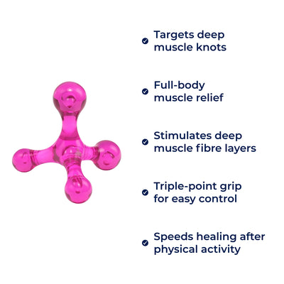 MuscleEase | Trigger Point Massage Ball – Deep Tissue Pain Relief – Compact Handheld – Relieves Knots & Tension in Back, Neck, Legs