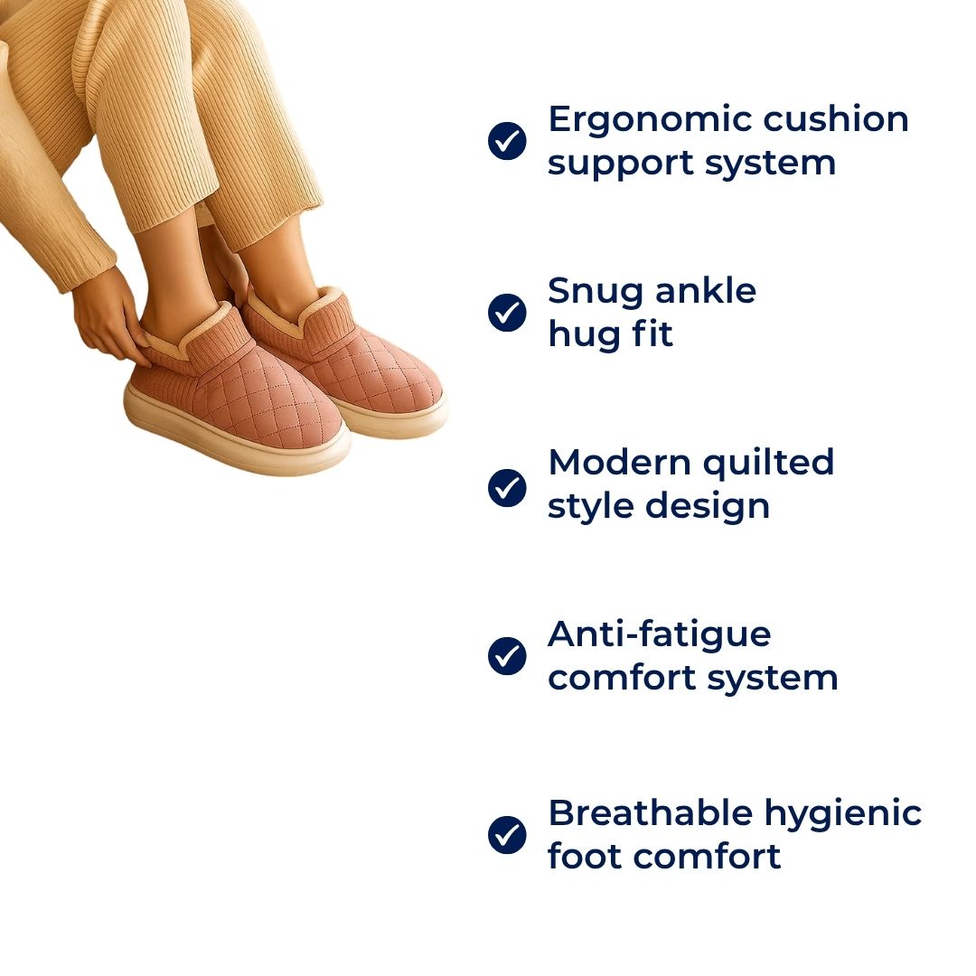 CozyStep | Plush Slipper Shoes – Non-Slip Grip – Thick Cushioned Sole – Indoor Comfort – Warm Supportive Fit for Cosy Relaxing Evenings