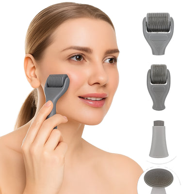 DermaGlow Microneedling Derma Roller Kit – Anti-Ageing – Titanium Needles – Home Skincare for Women