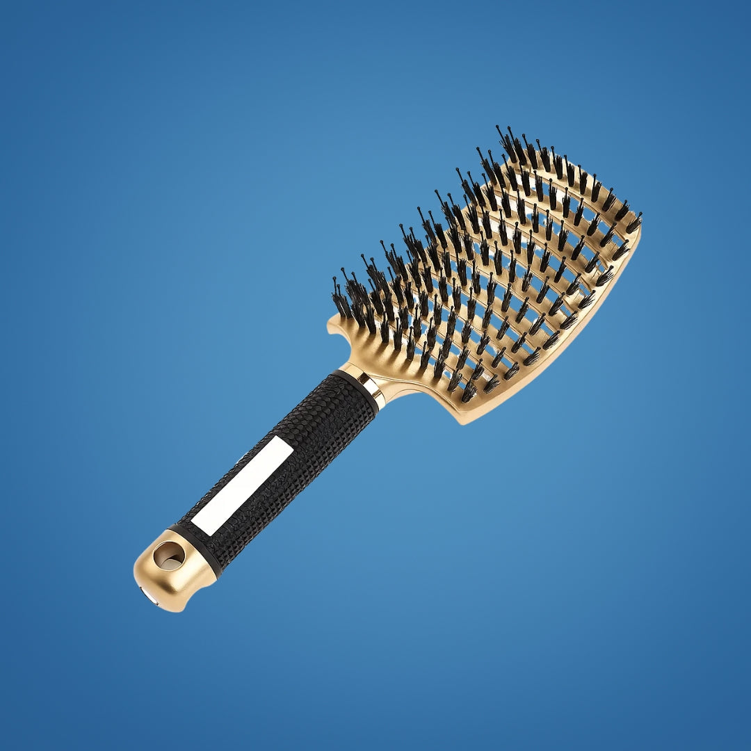 GleamGlide | Detangling Hair Brush – Quick Knot‑Free Detangling – Nylon Bristles with Scalp Massage Tips – For Thick or Curly Hair