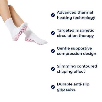 SlimTherm | Self-Heating Socks – Magnetic Therapy – Breathable Slimming Thermal Socks for Cold Feet Relief – Boosts Circulation & Comfort