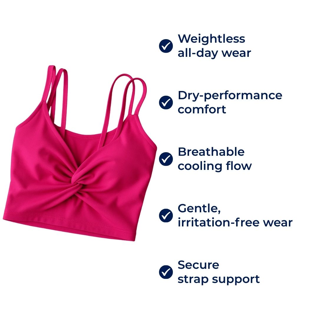 BreatheFit | Sports Bra Workout Top – Breathable Support – Lightweight Moisture-Wicking – All-Day Comfort – Active Women