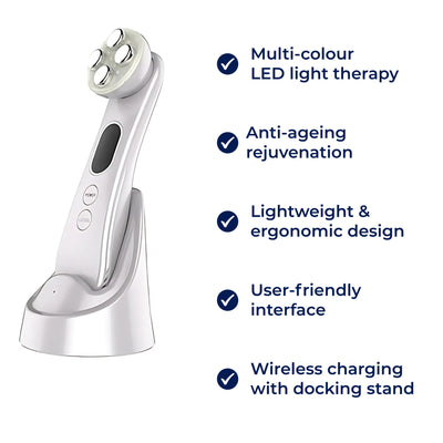 GlowBeam | LED Facial Wand – Anti-Ageing Light Therapy – Lightweight Design – Home Skincare for All Skin Types