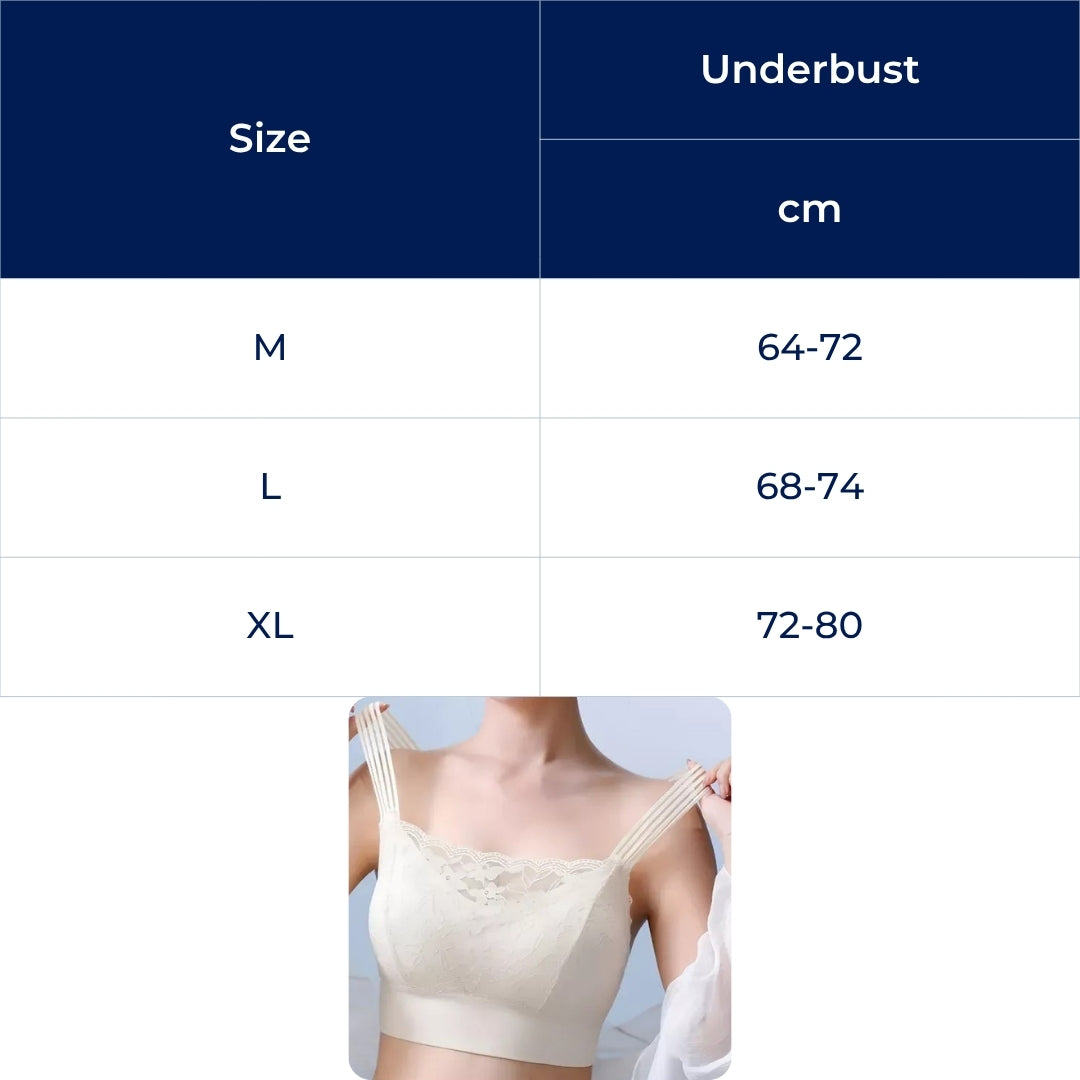 SereneLift | Wireless Sports Lace Bra – Cooling Quick-Dry Fabric – Supportive Soft Fit – Yoga & Casual Wear